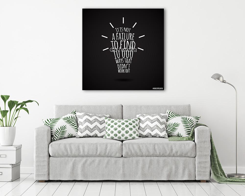 Izzó az inspiráló idézet vektoros művészetével. (keretezett kép) - vászonkép, falikép otthonra és irodába