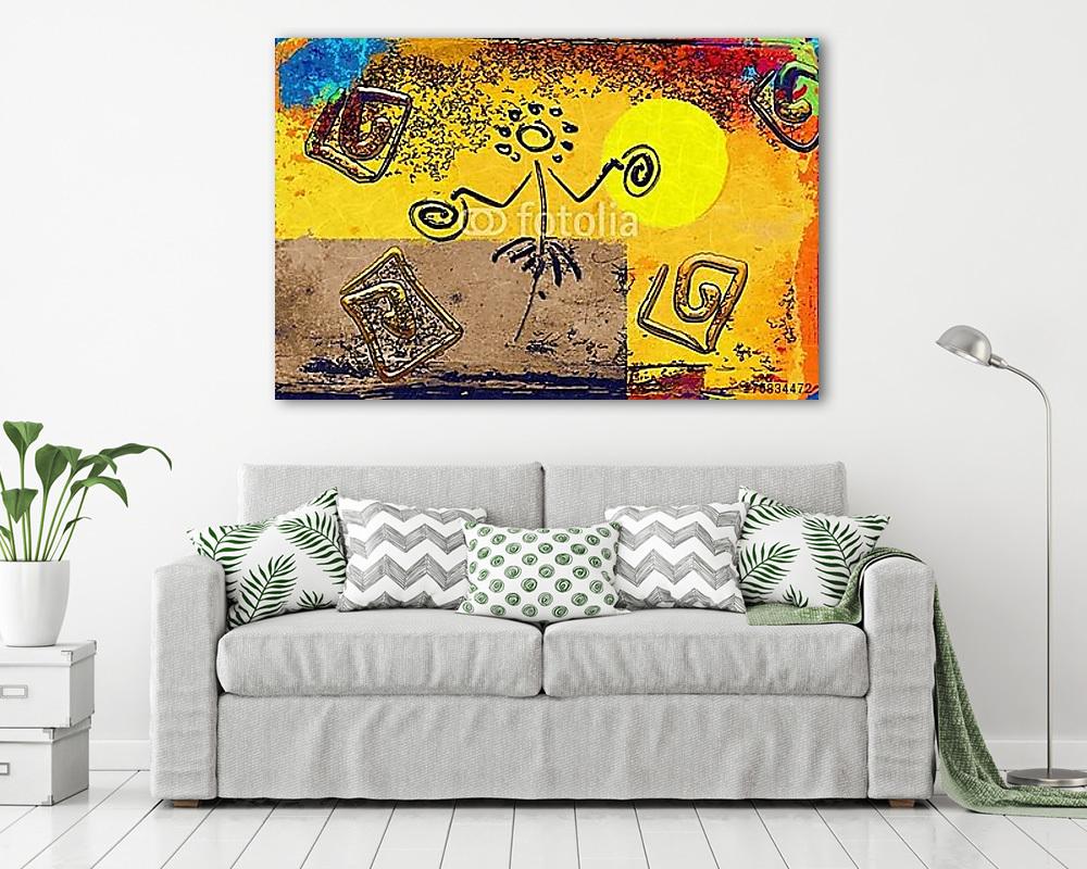 Afrika retro vintage stílusban (poszter) - vászonkép, falikép otthonra és irodába