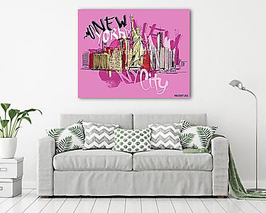New York Pink (vászonkép) - vászonkép, falikép otthonra és irodába
