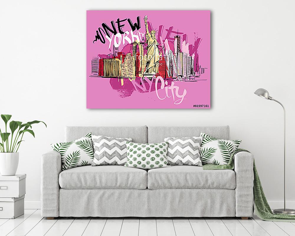 New York Pink (vászonkép) - vászonkép, falikép otthonra és irodába