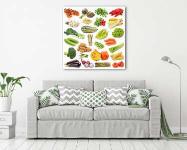 Tablókép zöldségekről (vászonkép) - vászonkép, falikép otthonra és irodába