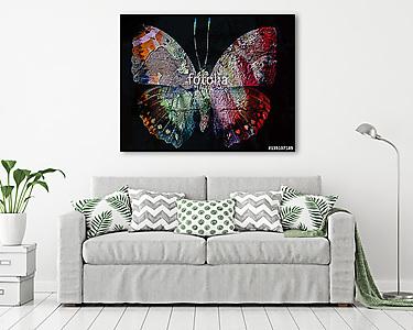 Grunge butterfly (vászonkép) - vászonkép, falikép otthonra és irodába