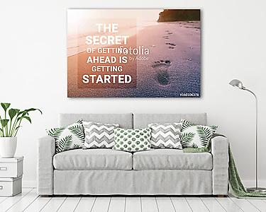 Inspirational and motivation quote on blurred background with vi (vászonkép) - vászonkép, falikép otthonra és irodába