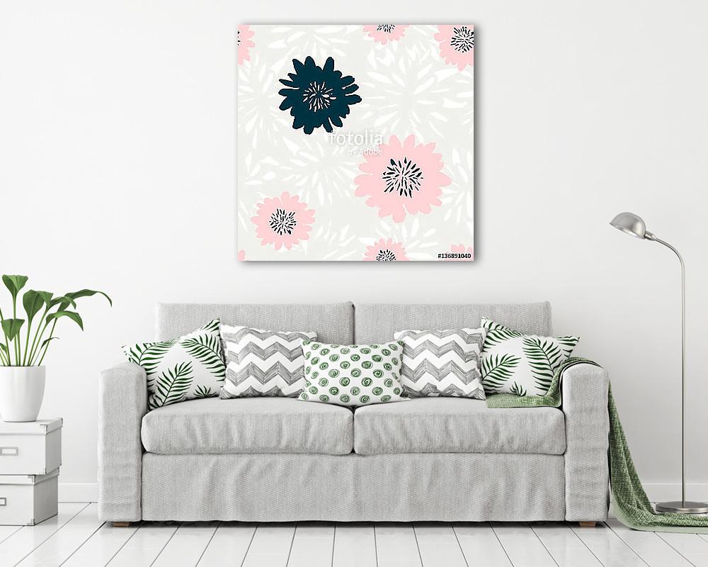 Virágok és szirmok (keretezett kép) - vászonkép, falikép otthonra és irodába