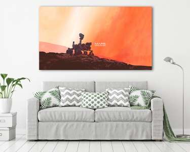 Perseverance Rover a Marson (Illusztráció) (vászonkép) - vászonkép, falikép otthonra és irodába