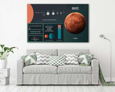 Mars boylgó - infografika (vászonkép) - vászonkép, falikép otthonra és irodába