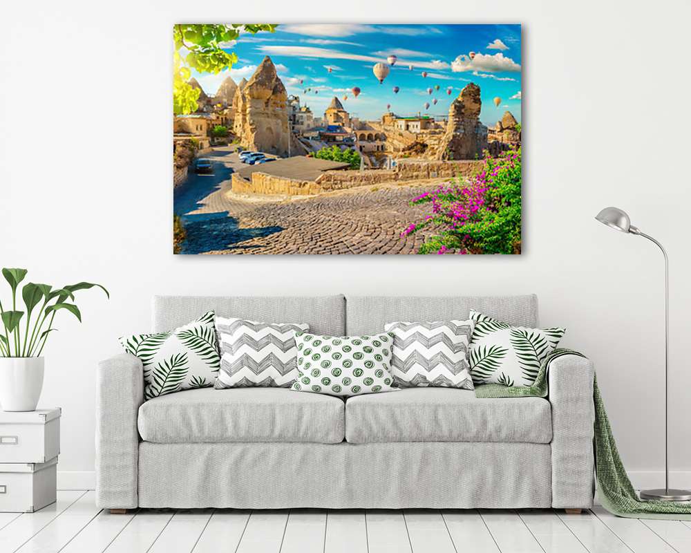 Hőlégballonok Törökországban, Cappadocia (vászonkép) - vászonkép, falikép otthonra és irodába