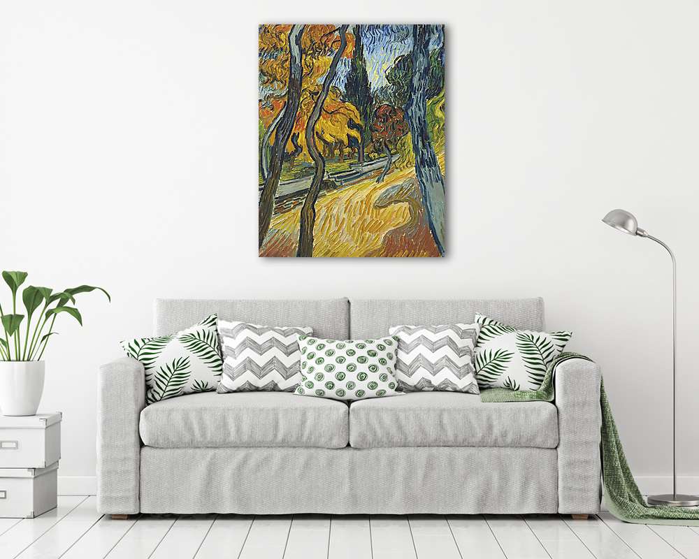 Fák az Asylum kertjében (1889) (bögre) - vászonkép, falikép otthonra és irodába