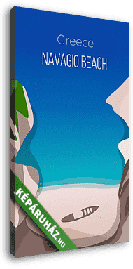 Görög minimalista poszter - 4 - Navagio tengerpart - vászonkép 3D látványterv