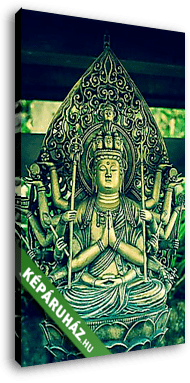 Buddha zöldben - vászonkép 3D látványterv