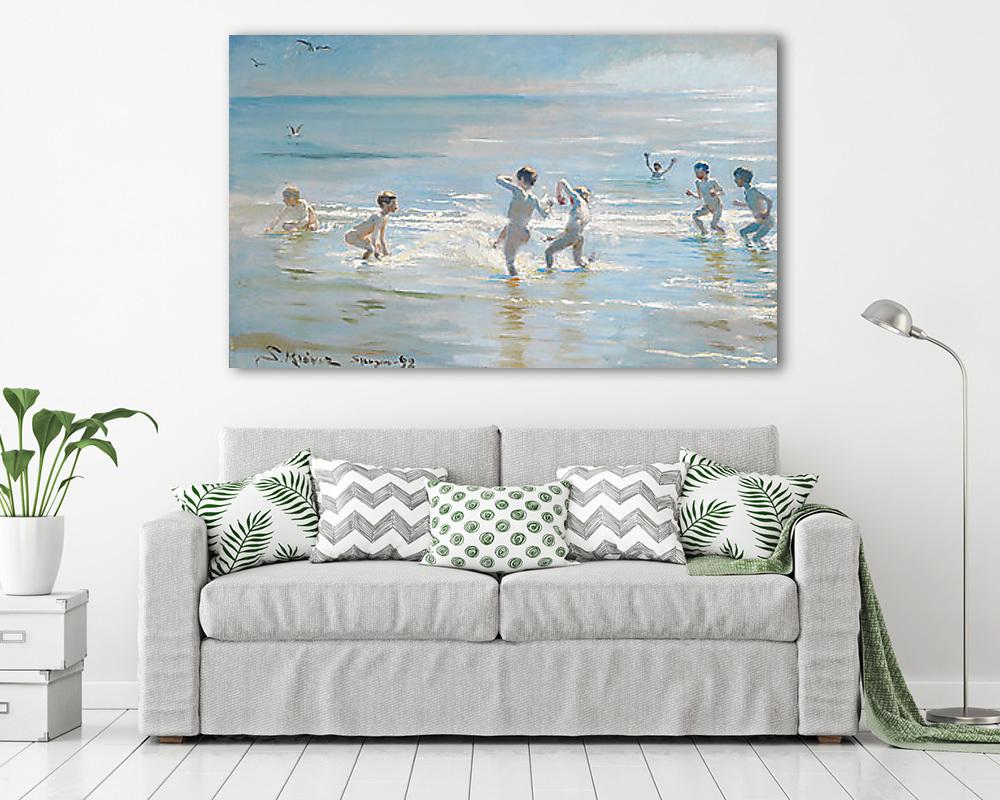 Fiúk fürdőzése - vászonkép, falikép vásárlás Fiúk fürdőzése (vászonkép) - vászonkép, falikép otthonra és irodába