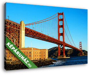A Golden Gate híd, amelyet San Francisco-ban Kaliforniában vette - vászonkép 3D látványterv