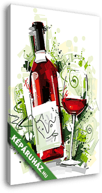 Vörösbor vázlat - vászonkép 3D látványterv