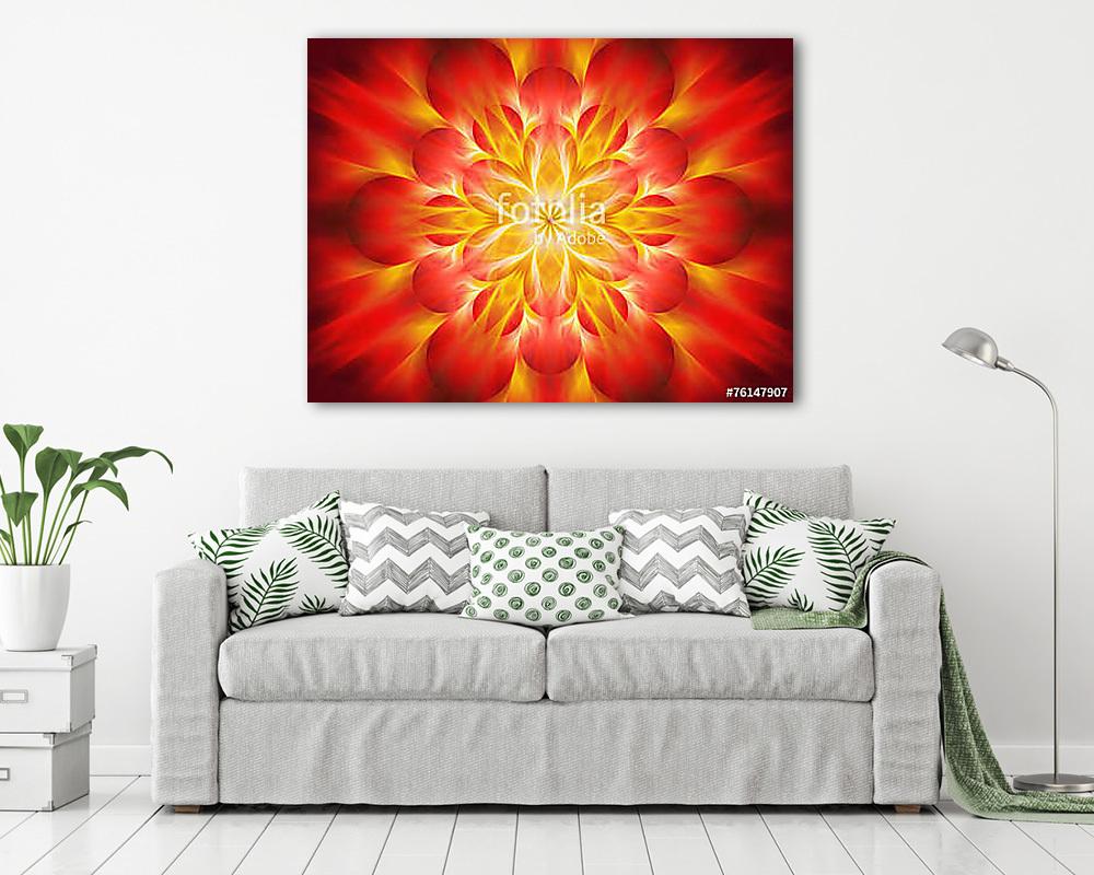 Fiery chakra flame (többrészes kép) - vászonkép, falikép otthonra és irodába