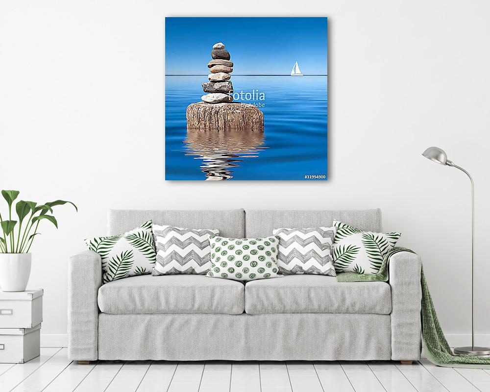 Ozean blau (keretezett kép) - vászonkép, falikép otthonra és irodába