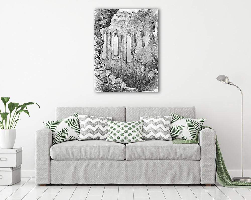 A beckói vár romjai (színverzió 1.) (bögre) - vászonkép, falikép otthonra és irodába