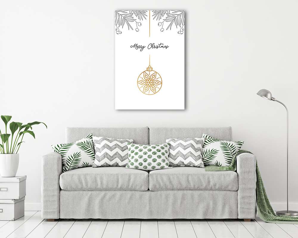 Elegáns minimalista karácsonyi grafika 3. (többrészes kép) - vászonkép, falikép otthonra és irodába