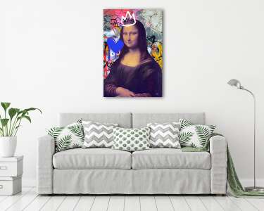 Mona lisa graffiti 1. (Barokk & Graffiti) (vászonkép) - vászonkép, falikép otthonra és irodába