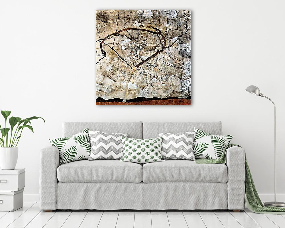 Fák az őszi szélben (fotótapéta) - vászonkép, falikép otthonra és irodába