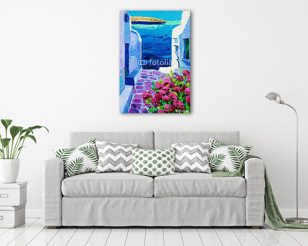 Santorini kilátás (poszter) - vászonkép, falikép otthonra és irodába