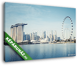 Szingapúr üzleti negyedében - vászonkép 3D látványterv