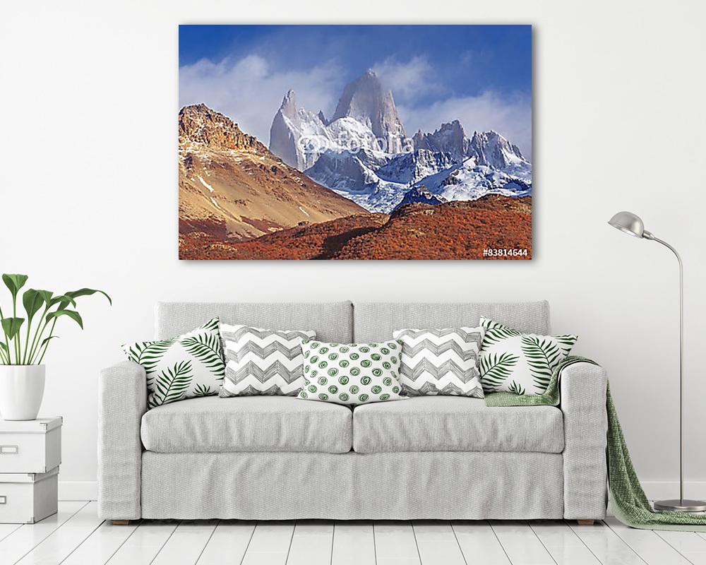 Mount Fitz Roy, Los Glaciares Nemzeti Park, Patagonia - vászonkép, falikép vásárlás Mount Fitz Roy, Los Glaciares Nemzeti Park, Patagonia (vászonkép) - vászonkép, falikép otthonra és irodába