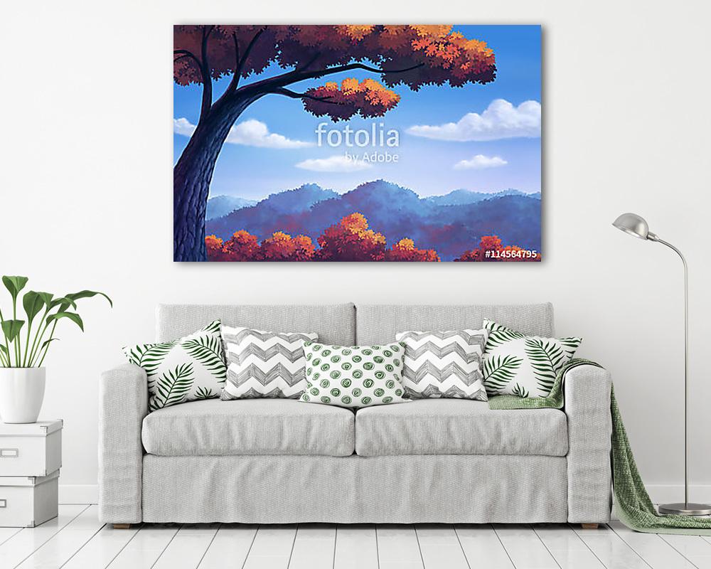 Gyönyörű az ősz (keretezett kép) - vászonkép, falikép otthonra és irodába