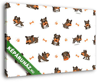 Boxer kutyus tapétaminta - vászonkép 3D látványterv