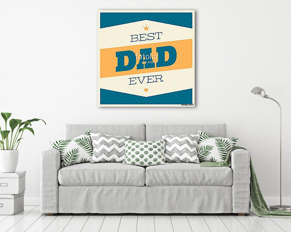 Apák napi üdvözlőlapja (vászonkép) - vászonkép, falikép otthonra és irodába