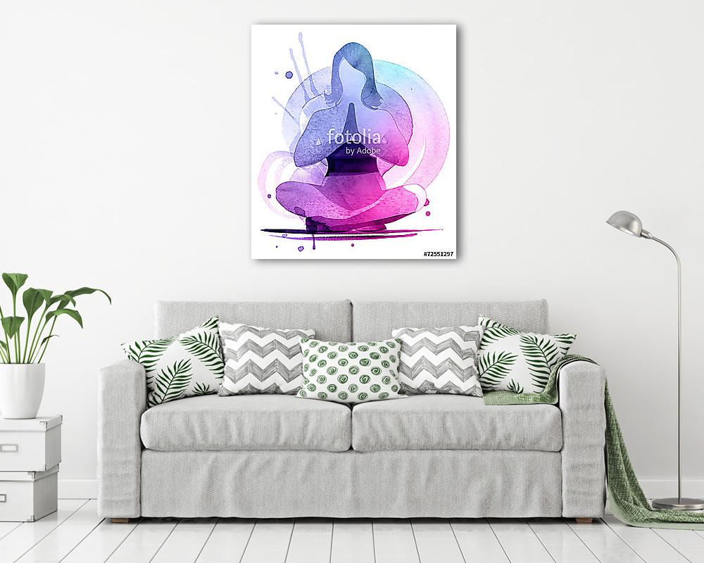 Jóga lecke - vászonkép, falikép vásárlás Jóga lecke (fotótapéta) - vászonkép, falikép otthonra és irodába