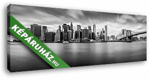 Manhattan Brooklynból (B & W) - vászonkép 3D látványterv