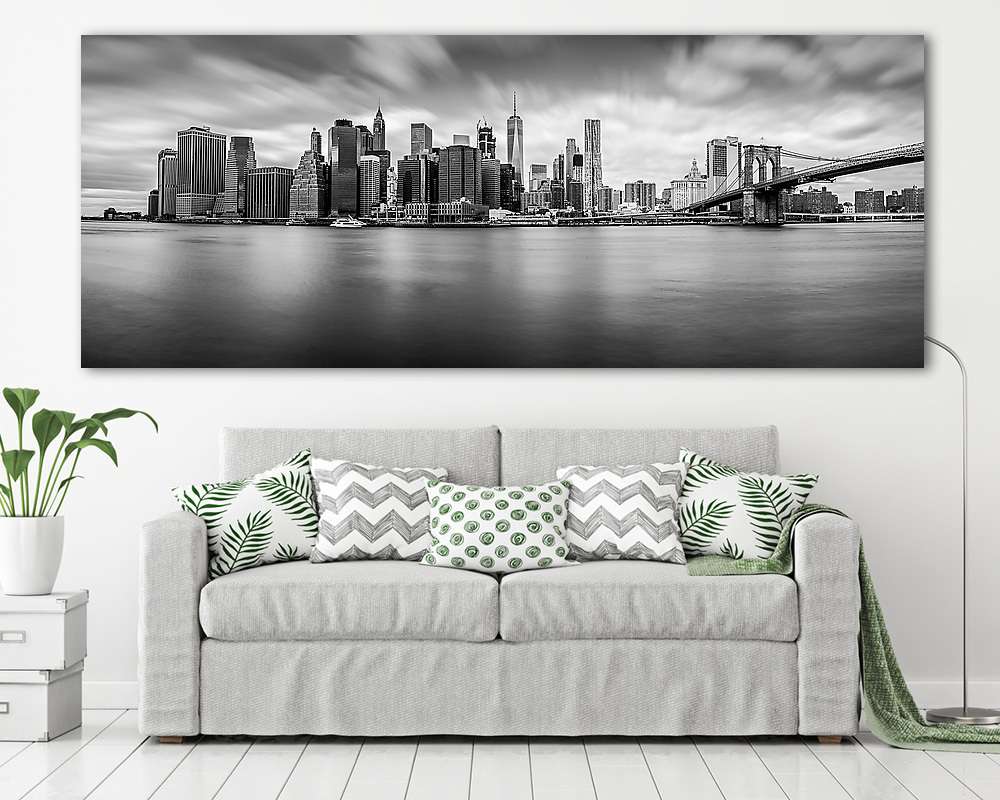 Manhattan Brooklynból (B & W) (bögre) - vászonkép, falikép otthonra és irodába