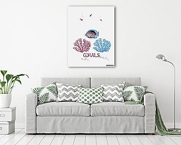 Tengeri korallok és a trópusi halak (vászonkép) - vászonkép, falikép otthonra és irodába
