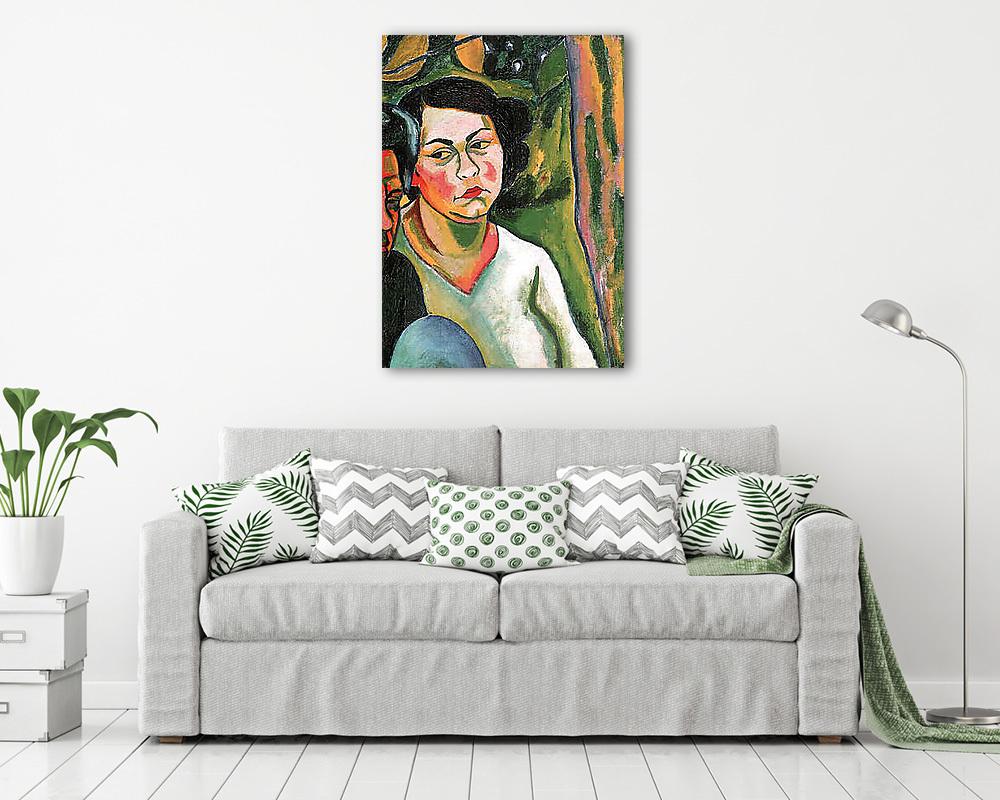 Feleségem (Trebitzky Mária és Pfeiffer Johanna képmása), 1909 (keretezett kép) - vászonkép, falikép otthonra és irodába