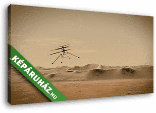 Ingenuity Mars Helikopter repülés közben (Illusztráció) - vászonkép 3D látványterv