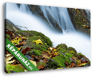 Őszi vízeséses - vászonkép 3D látványterv