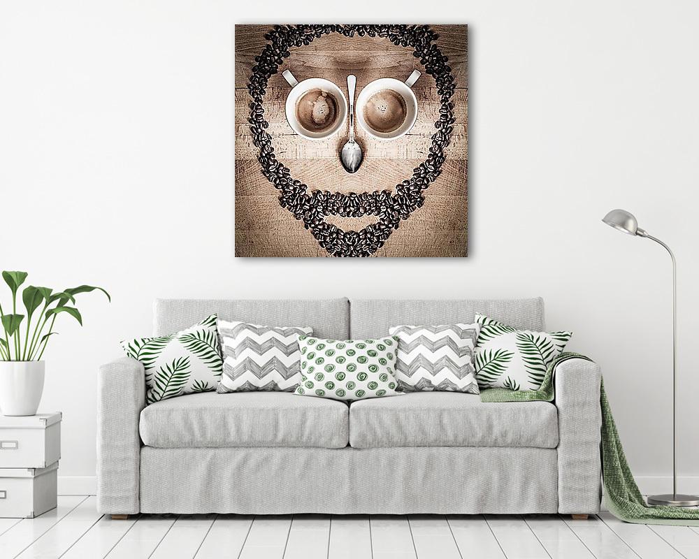 Arcforma kávéból (poszter) - vászonkép, falikép otthonra és irodába