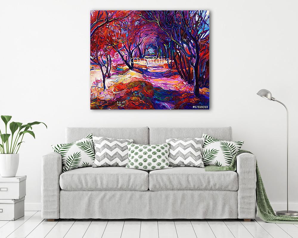 Út az erdőben - vászonkép, falikép vásárlás Út az erdőben (vászonkép) - vászonkép, falikép otthonra és irodába