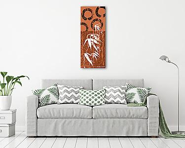 Zen kör és bambusz szüret poszter háttér (vászonkép) - vászonkép, falikép otthonra és irodába