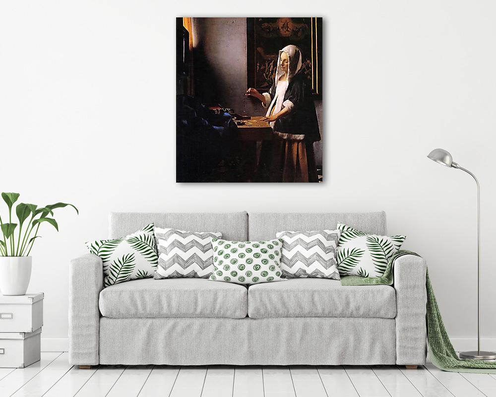 Asszony mérleggel (fotótapéta) - vászonkép, falikép otthonra és irodába