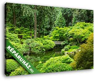 Japánkert híddal - vászonkép 3D látványterv