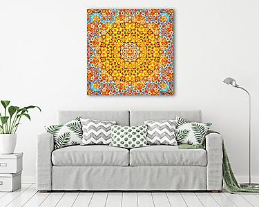 Colorful geometric kaleidoscope fractal (vászonkép) - vászonkép, falikép otthonra és irodába