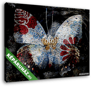 Grunge butterfly - vászonkép 3D látványterv