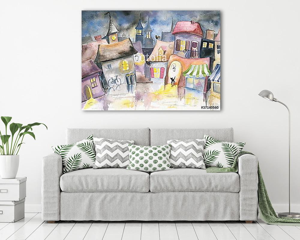 Meseváros - vászonkép, falikép vásárlás Meseváros (vászonkép) - vászonkép, falikép otthonra és irodába