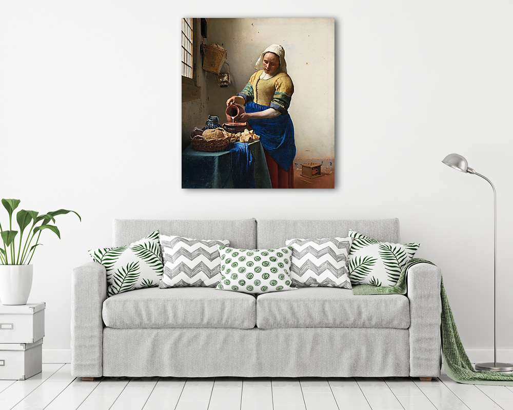 Tejet öntő nő  (vászonkép) - vászonkép, falikép otthonra és irodába