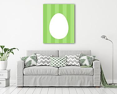 DIY - Tojás, zöld csíkos háttérrel (vászonkép) - vászonkép, falikép otthonra és irodába