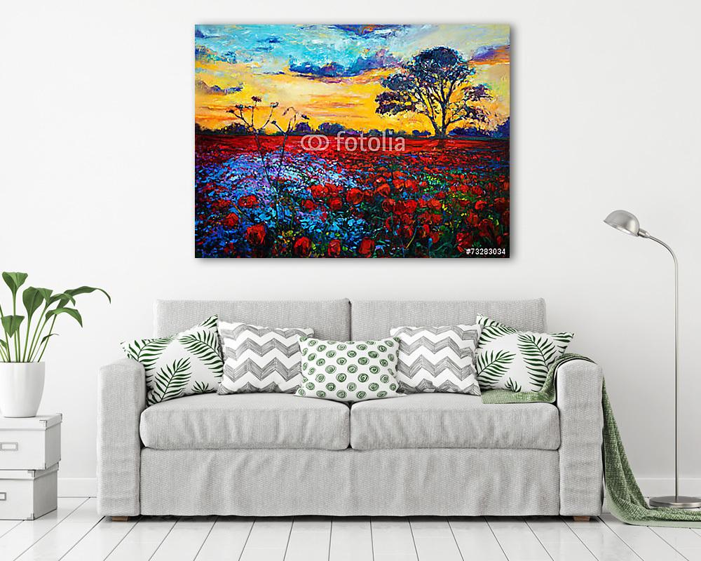 Mákmezők (vászonkép) - vászonkép, falikép otthonra és irodába