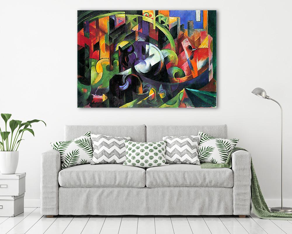 Absztrakt marhával, 1912 - vászonkép, falikép vásárlás Absztrakt marhával, 1912 (poszter) - vászonkép, falikép otthonra és irodába