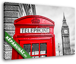 Telefonzelle London Big Ben - vászonkép 3D látványterv