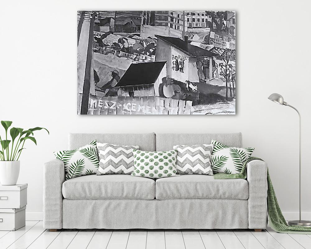 Külvárosi részlet (vászonkép) - vászonkép, falikép otthonra és irodába